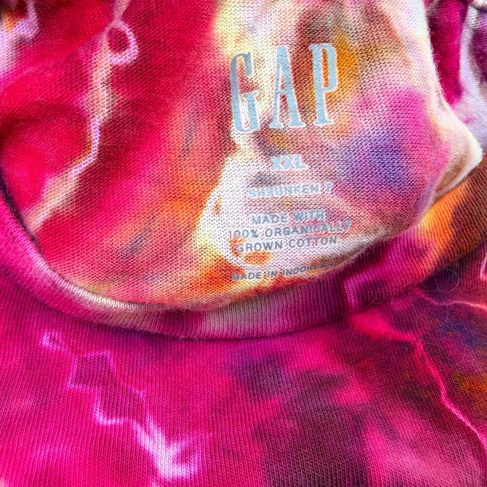 Ice dyed Geode tie dye t-shirt handmade organic cotton XXL - in stock - Picture 3 of 7